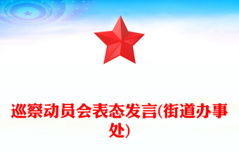 巡察动员会表态发言(街道办事处)