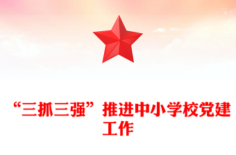 “三抓三强”推进中小学校党建工作