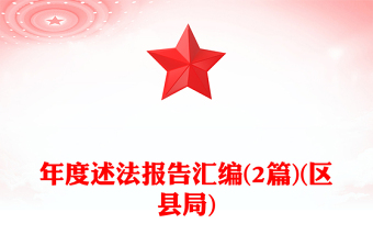 年度述法报告汇编(2篇)(区县局)