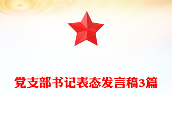 党支部书记表态发言稿3篇