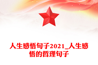 人生感悟句子2021_人生感悟的哲理句子