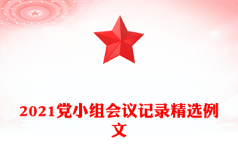 2021党小组会议记录精选例文