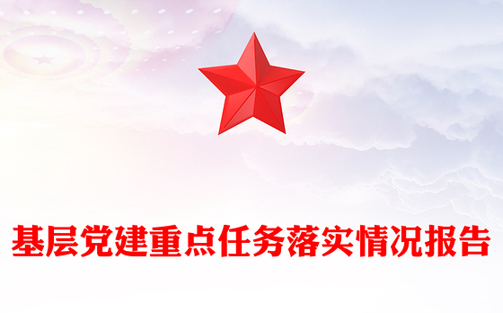 基层党建重点任务落实情况报告