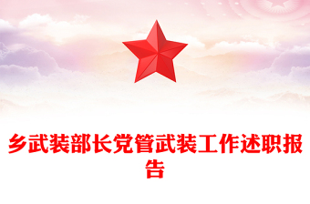 乡武装部长党管武装工作述职报告