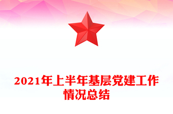 2021年上半年基层党建工作情况总结