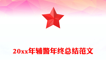 20xx年辅警年终总结范文