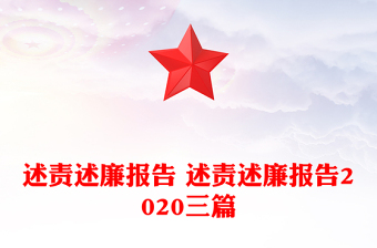 述责述廉报告 述责述廉报告2020三篇