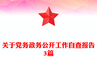 关于党务政务公开工作自查报告3篇