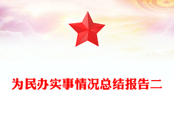 为民办实事情况总结报告二