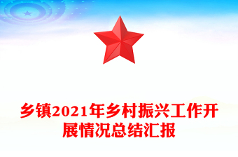乡镇2021年乡村振兴工作开展情况总结汇报