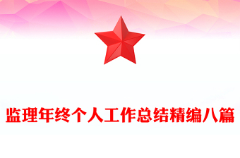 监理年终个人工作总结精编八篇