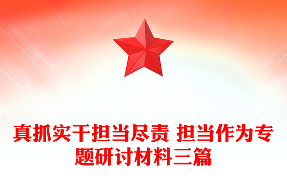 真抓实干担当尽责 担当作为专题研讨材料三篇