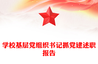 学校基层党组织书记抓党建述职报告