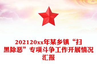202120xx年某乡镇“扫黑除恶”专项斗争工作开展情况汇报