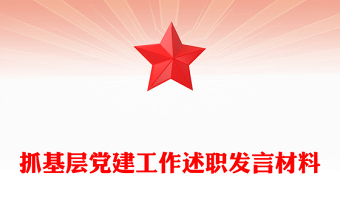 抓基层党建工作述职发言材料
