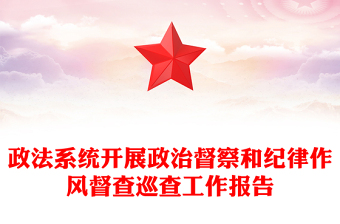 政法系统开展政治督察和纪律作风督查巡查工作报告