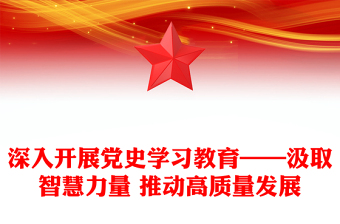 深入开展党史学习教育——汲取智慧力量 推动高质量发展