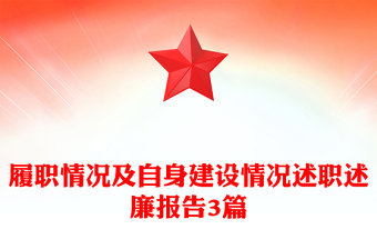 履职情况及自身建设情况述职述廉报告3篇