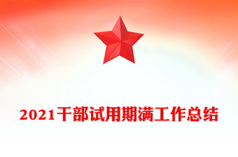 2021干部试用期满工作总结