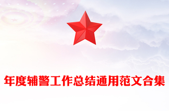 年度辅警工作总结通用范文合集