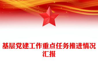 基层党建工作重点任务推进情况汇报