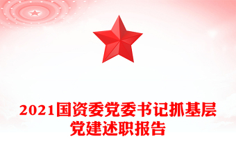 2021国资委党委书记抓基层党建述职报告