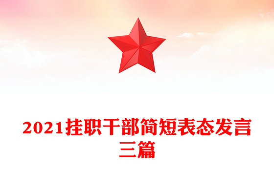 2021挂职干部简短表态发言三篇