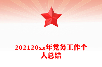 202120xx年党务工作个人总结