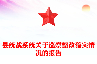 县统战系统关于巡察整改落实情况的报告