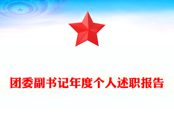 团委副书记年度个人述职报告