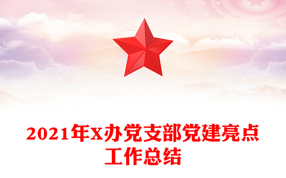 2021年X办党支部党建亮点工作总结