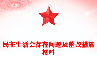 民主生活会存在问题及整改措施材料