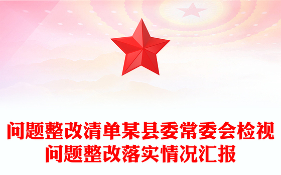 问题整改清单某县委常委会检视问题整改落实情况汇报