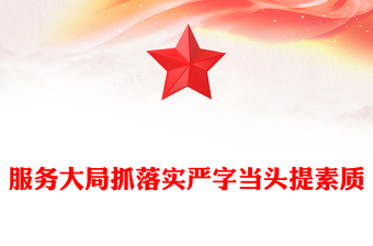 服务大局抓落实严字当头提素质