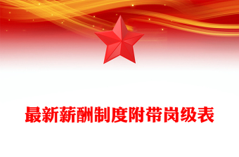 最新薪酬制度附带岗级表