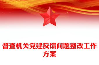 督查机关党建反馈问题整改工作方案