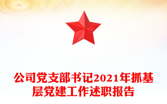 公司党支部书记2021年抓基层党建工作述职报告