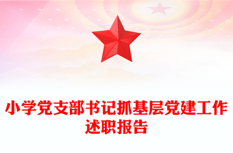 小学党支部书记抓基层党建工作述职报告