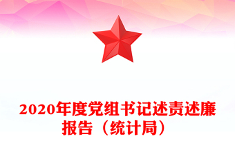 2020年度党组书记述责述廉报告（统计局）
