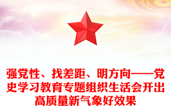 强党性、找差距、明方向——党史学习教育专题组织生活会开出高质量新气象好效果