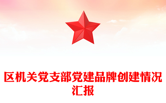 区机关党支部党建品牌创建情况汇报