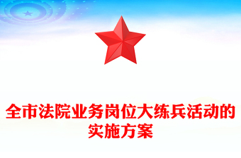 全市法院业务岗位大练兵活动的实施方案