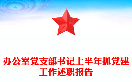 办公室党支部书记上半年抓党建工作述职报告
