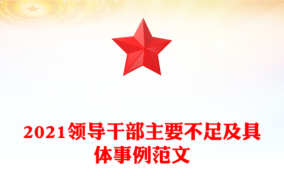 2021领导干部主要不足及具体事例范文