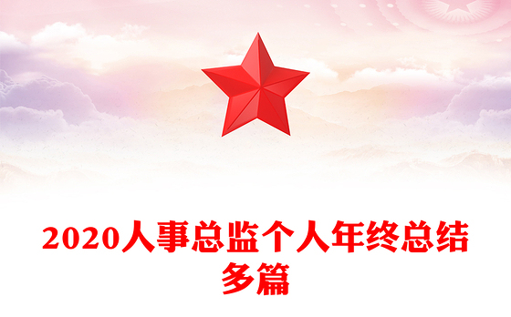 2020人事总监个人年终总结多篇