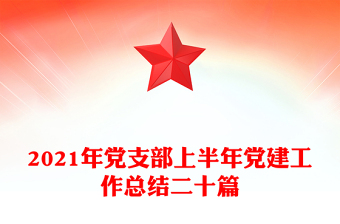 2021年党支部上半年党建工作总结二十篇