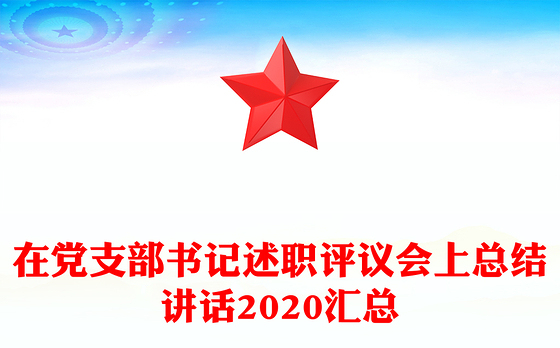在党支部书记述职评议会上总结讲话2020汇总