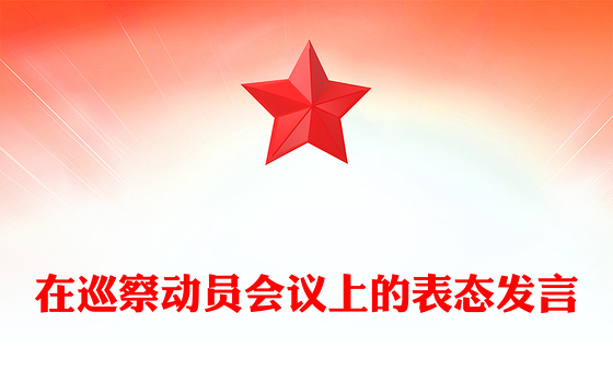 在巡察动员会议上的表态发言