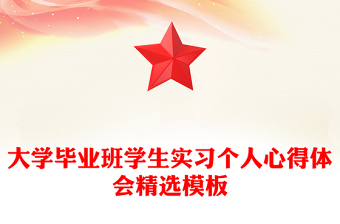 大学毕业班学生实习个人心得体会精选模板