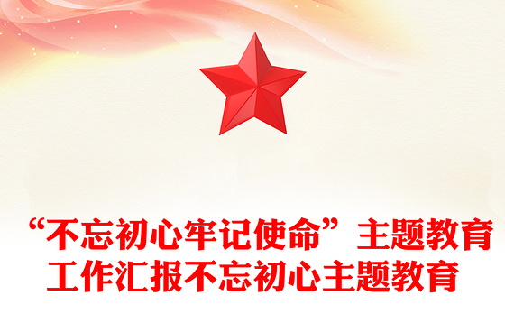 “不忘初心牢记使命”主题教育工作汇报不忘初心主题教育